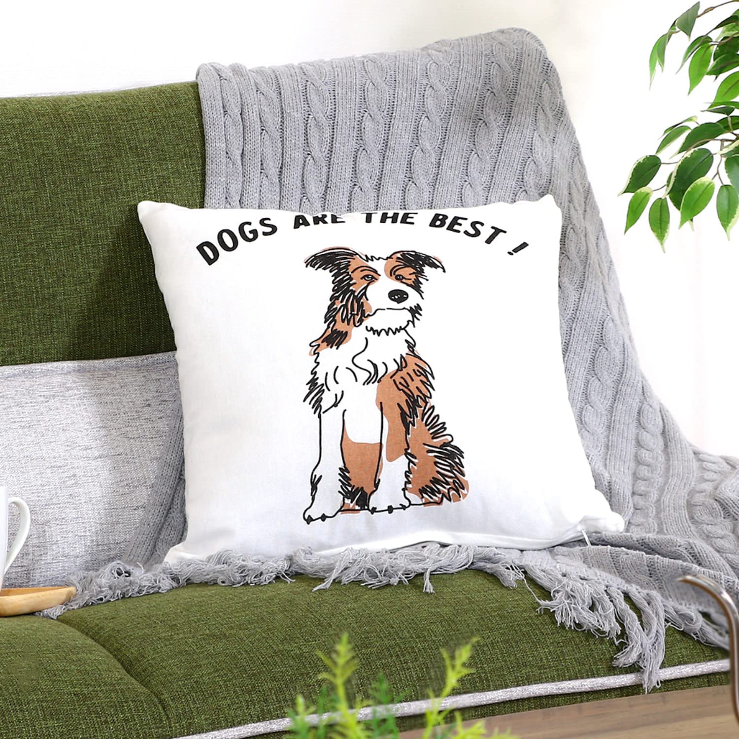 犬の形のクッション 約45cm Amazon.co.jp: 不二貿易(Fujiboeki) クッションカバー 45×45 ホワイト