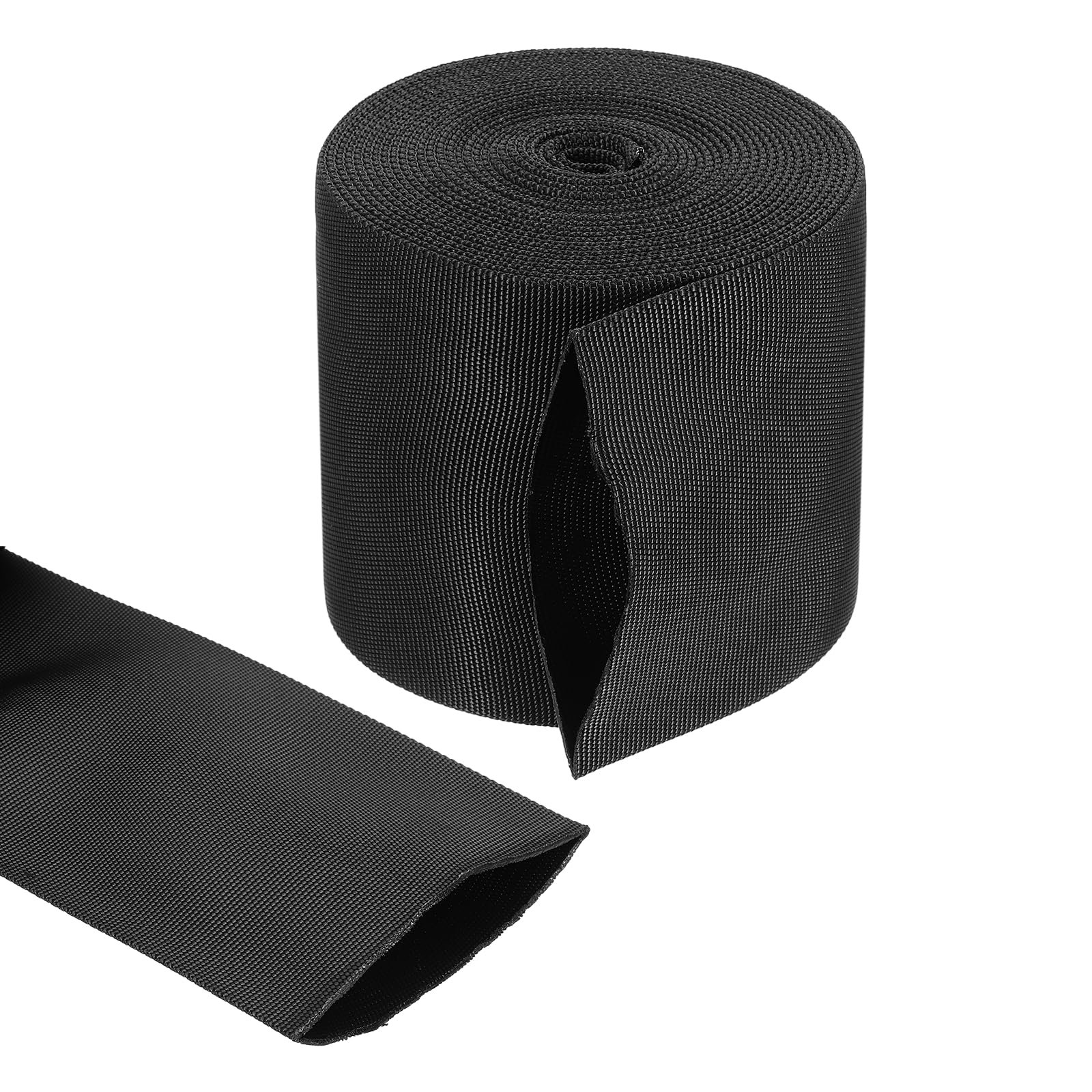 sourcing map Nylon Protective Hose Sleeve 72mm ID 6 Meters Cable Cover Sheath Protection Hydraulic Hose Wrap for Welding Cord Tig Torch Hydraulic, Black