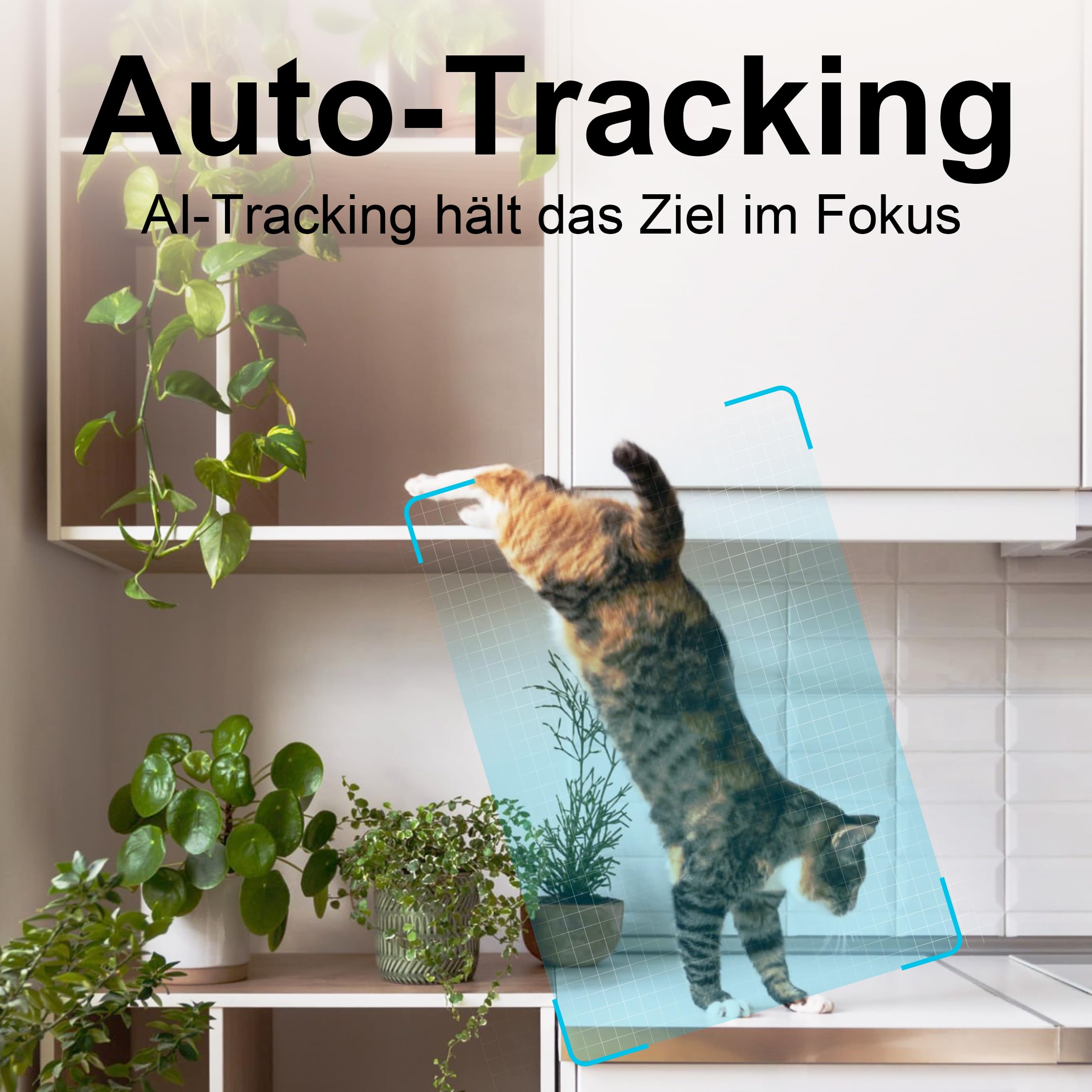 VIRTAVO Überwachungskamera Innen, Indoor Camera for Home Security,2MP, 24/7 WiFi, WLAN Dual Lens Kamera Überwachung Innen mit 360° PTZ, Auto Tracking Bewegungserkennung Farbnachtsicht, 2-Wege-Audio