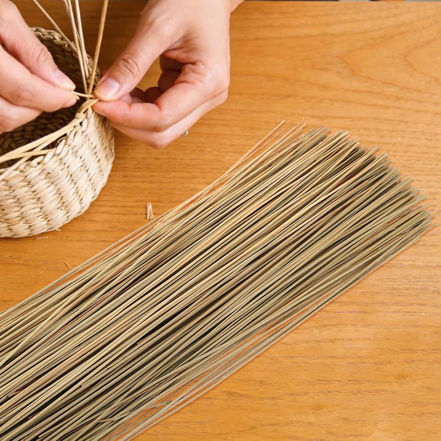 CORHAD 1 Roll Basket Weaving Material 100g - 19.7inch Weaving Basketry Supplies, Natural Craft Making Straw Materials for Home, Patio Or Event Decoration