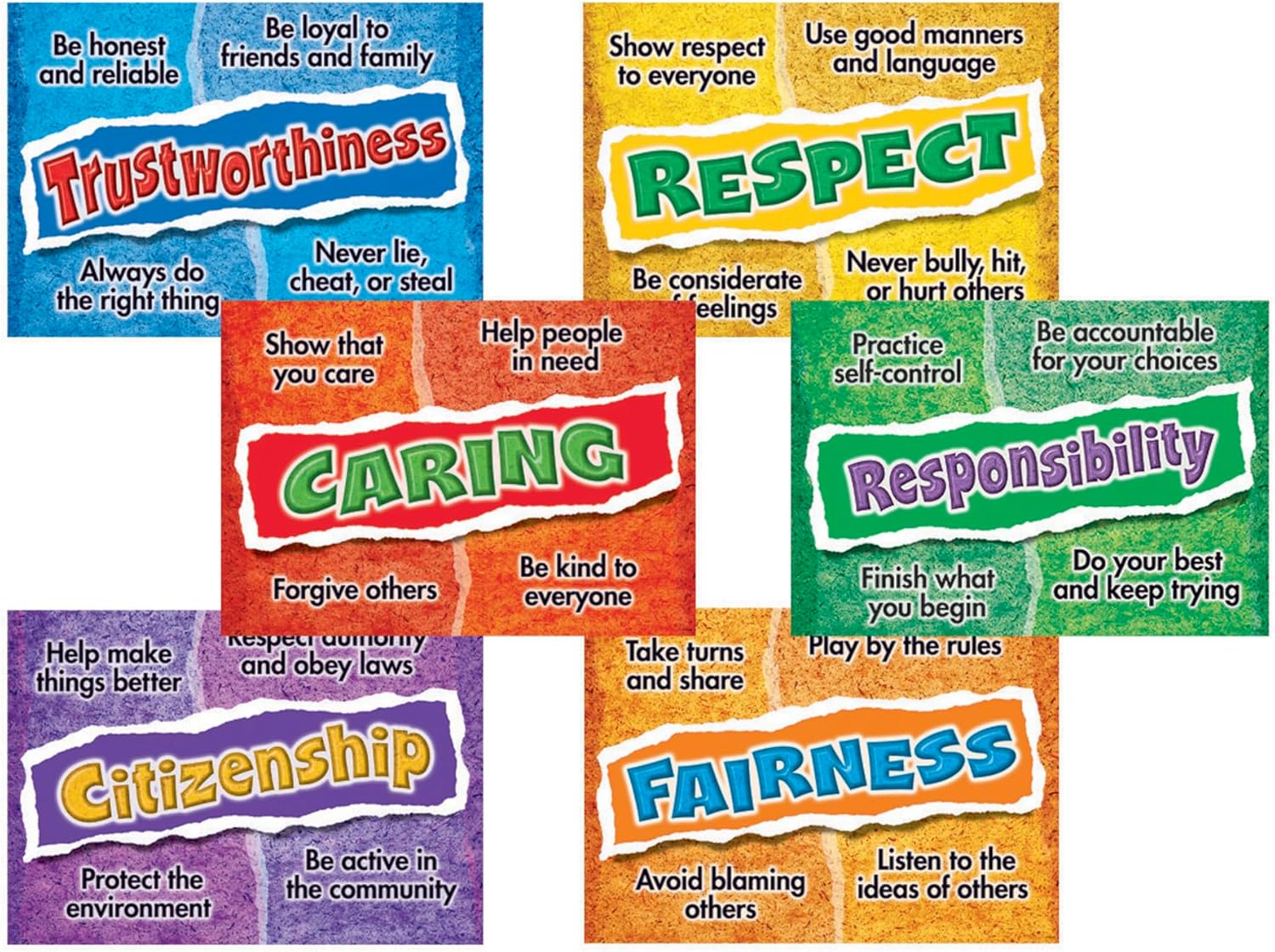 TREND enterprises, Inc. T-A67913 Character Choices ARGUS Posters Combo Pack, 6 Pieces