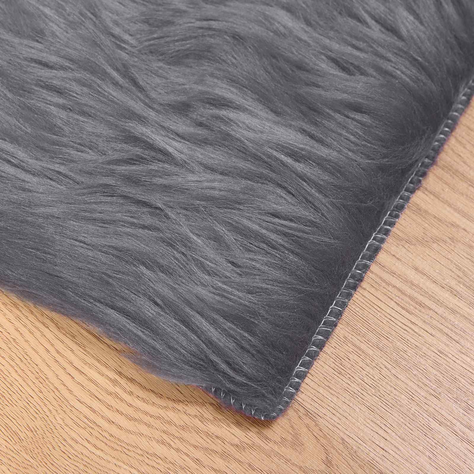 Tafalla - Alfombra de piel de oveja sintética (140 x 200 cm, poliéster esponjoso, para salón, piel sintética moderna para el invierno, minimalista