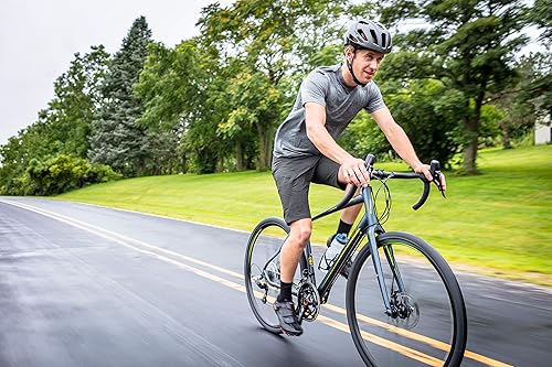 Miniatura 6 de Schwinn Vantage - Bicicleta híbrida deportiva para hombres y mujeres, transmisión de 21 o 24 velocidades, marco de aluminio, barra plana, frenos