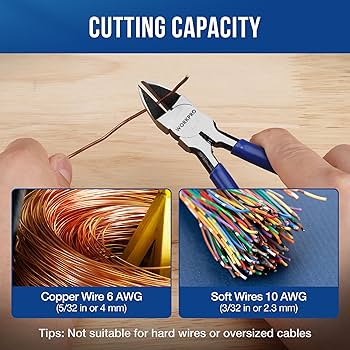 WORKPRO 2 Pack Wire Cutters, 6 Inch Precision Flush Cutters