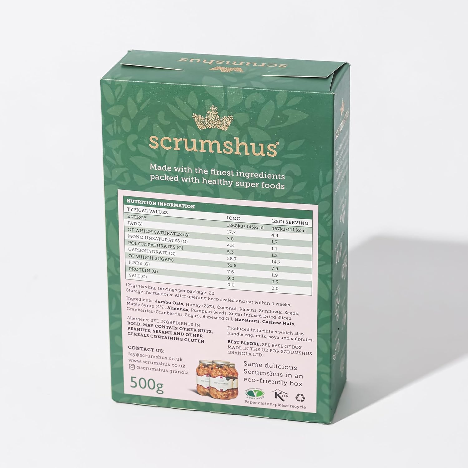 Scrumshus No Added Salt or Sugar Luxury Granola 500 g