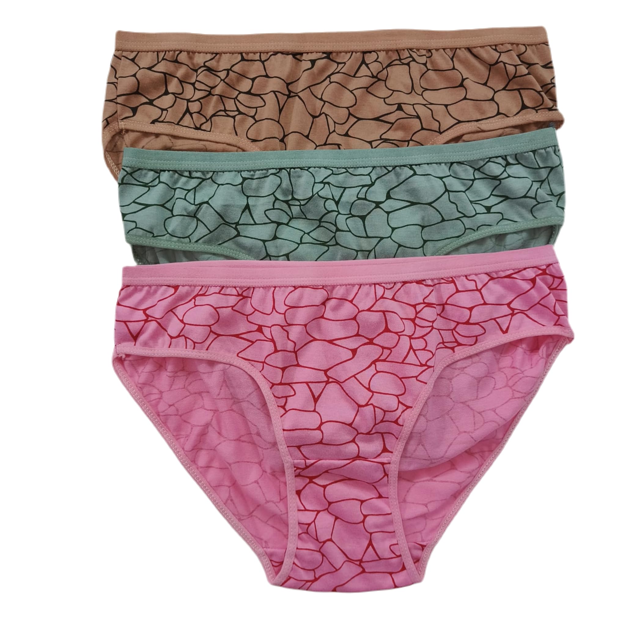 Printed Hipster Panties for Women, Plus Size up to 10XL, Pack of 3-image-0