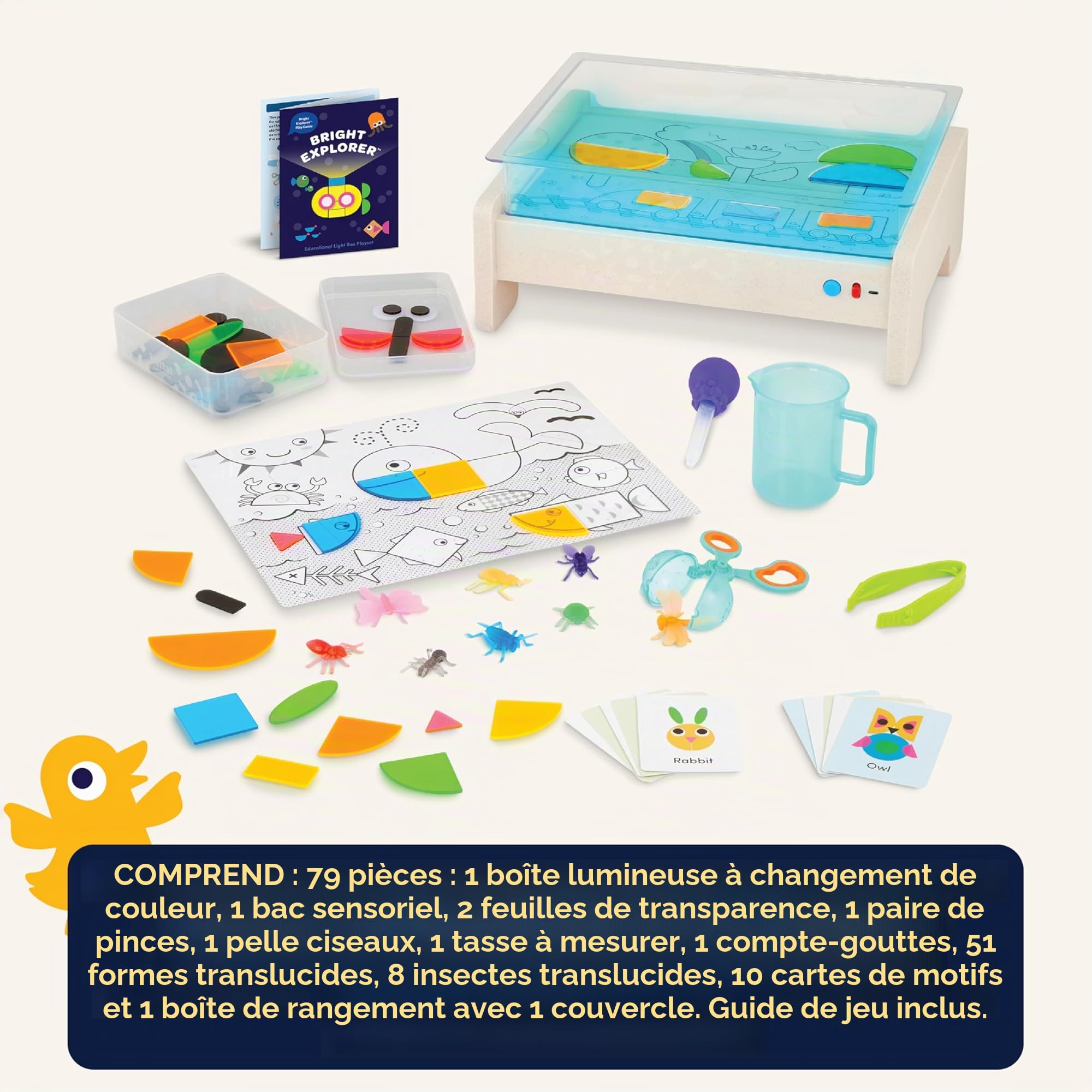 Explorateur Lumineux – Boîte à lumière pour Le traçage – Table Lumineuse pour Enfants – Lumières sensorielles – Tableau Lumineux pour Enfants – 3 Ans et +