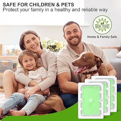 Miniatura 5 de Qualirey Paquete de 6 trampas de pegamento para ratón, trampas superadhesivas tamaño ratón para ratones y ratas, prearomatizadas, no tóxicas,