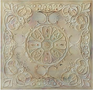 Chalk Painted Ceiling Tiles, Vintage wall Panels, for Nightclub PL71 10tiles/lot Distress Crack Multicolor White