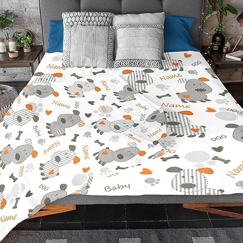 Miniatura 29 de Manta de dinosaurio personalizada con nombre, mantas con nombre personalizado para bebés niños y niñas, mantas de bebé personalizadas con diseño