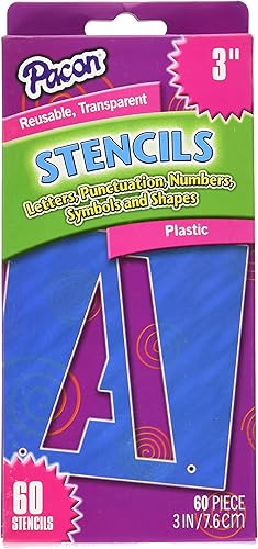 Pacon 0051652 - Plantillas de letras, 2 pulgadas, color amarillo