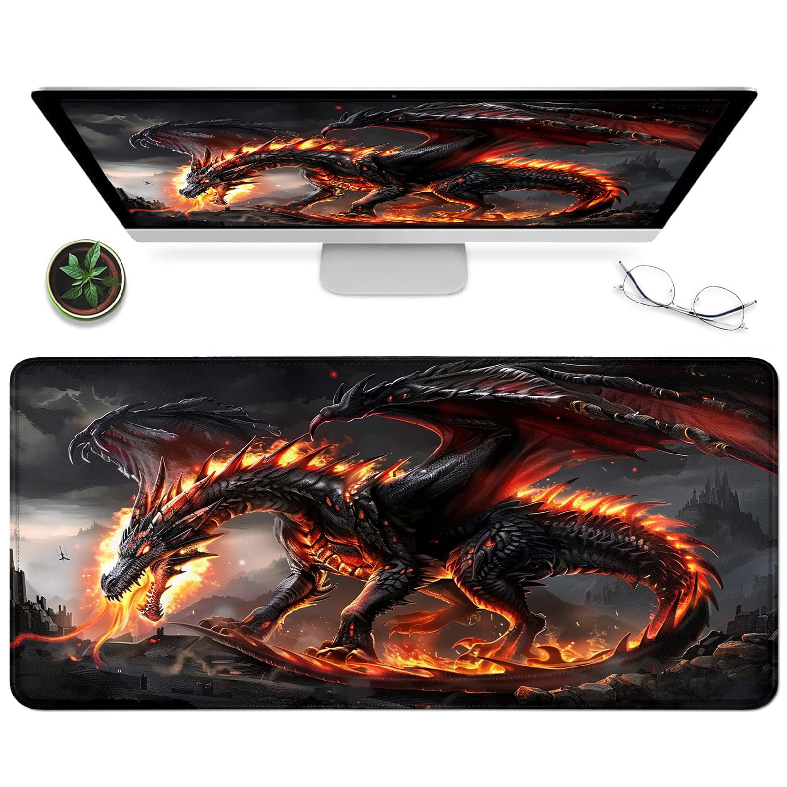 Amazon.com: Majestic Dragon Roaring Large Gaming Mouse Pad 31.5 x