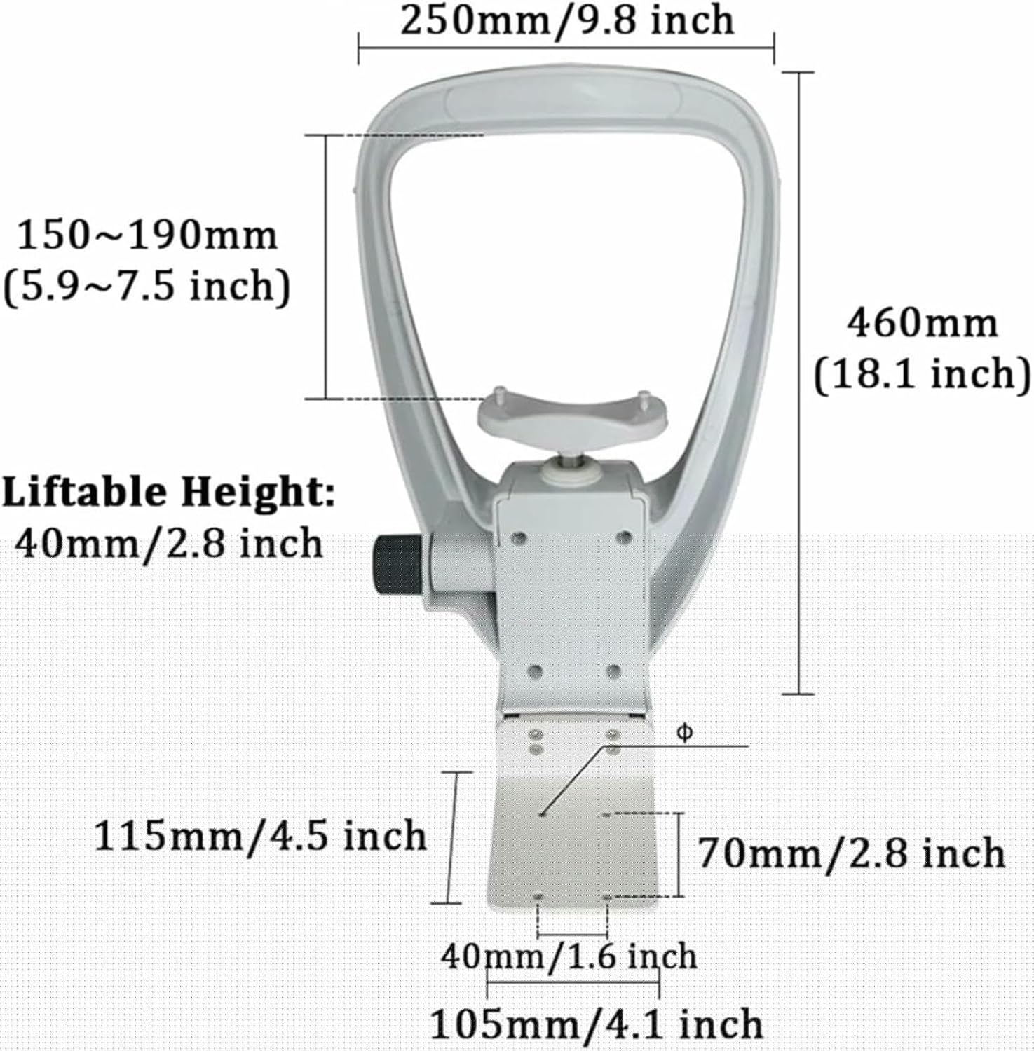 Adjustable Ergonomic Chin & Forehead Rest | Optometry Accessory | Height Adjustable Support for Visual Training & Comfort-
