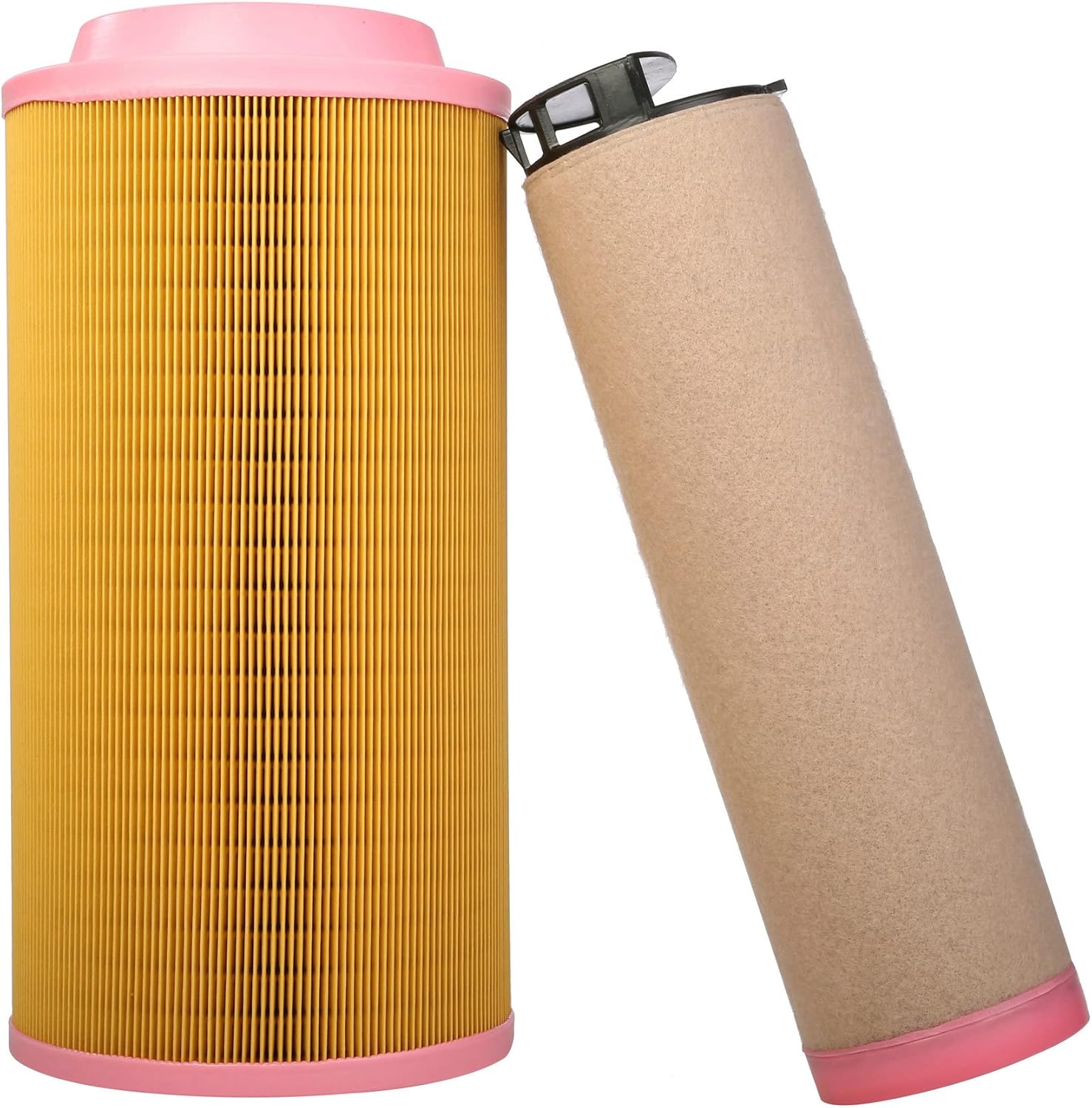 C20500 + CF500 Air (H&V) Filter Kit Replaces 49131, 49132, 222-9020, 2229020, P778994, P780036, RS3992, RS3993, AF26395, AF26396, 1613740800, 6.2085.0, 6211474300, 54672522 Fit Air Compressor