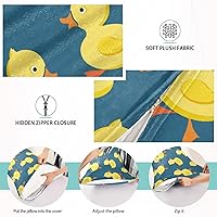 Vista 6 de Emelivor Fundas de almohada amarillas alegres de terciopelo, fundas de almohada suaves, cómodas fundas de almohada decorativas para cama, sofá