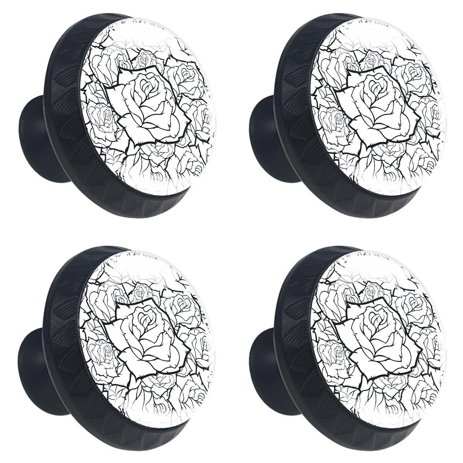 Boutons de tiroir roses noir et blanc pour sublimer la décoration de votre cuisine et maison