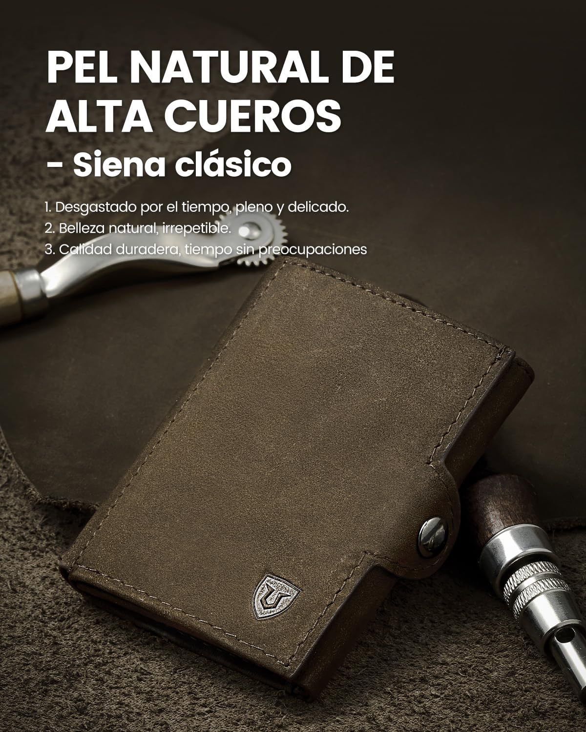 LORZOR Slim Wallet Billeteras para Hombre, Monedero Hombre Pequeño, Tarjetero Hombre con Protección RFID, Carteras para Hombre con Monedero, Cartera Hombre Piel 9-10 Tarjetas, Mini