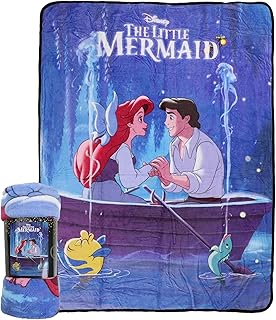 Northwest The Little Mermaid Moonlight Micro Raschel Comfy Throw Blanket Standard