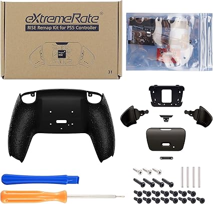 Amazon Co Jp Extremerate Ps5コントローラー m010 m0 に対応用リアルメタルボタン Rmb バージョンrise 2 0リマップキット m 030に対応できません Ps5コントローラーに対応用アップグレードボード 再設計されたバックケース プログラムできるバック