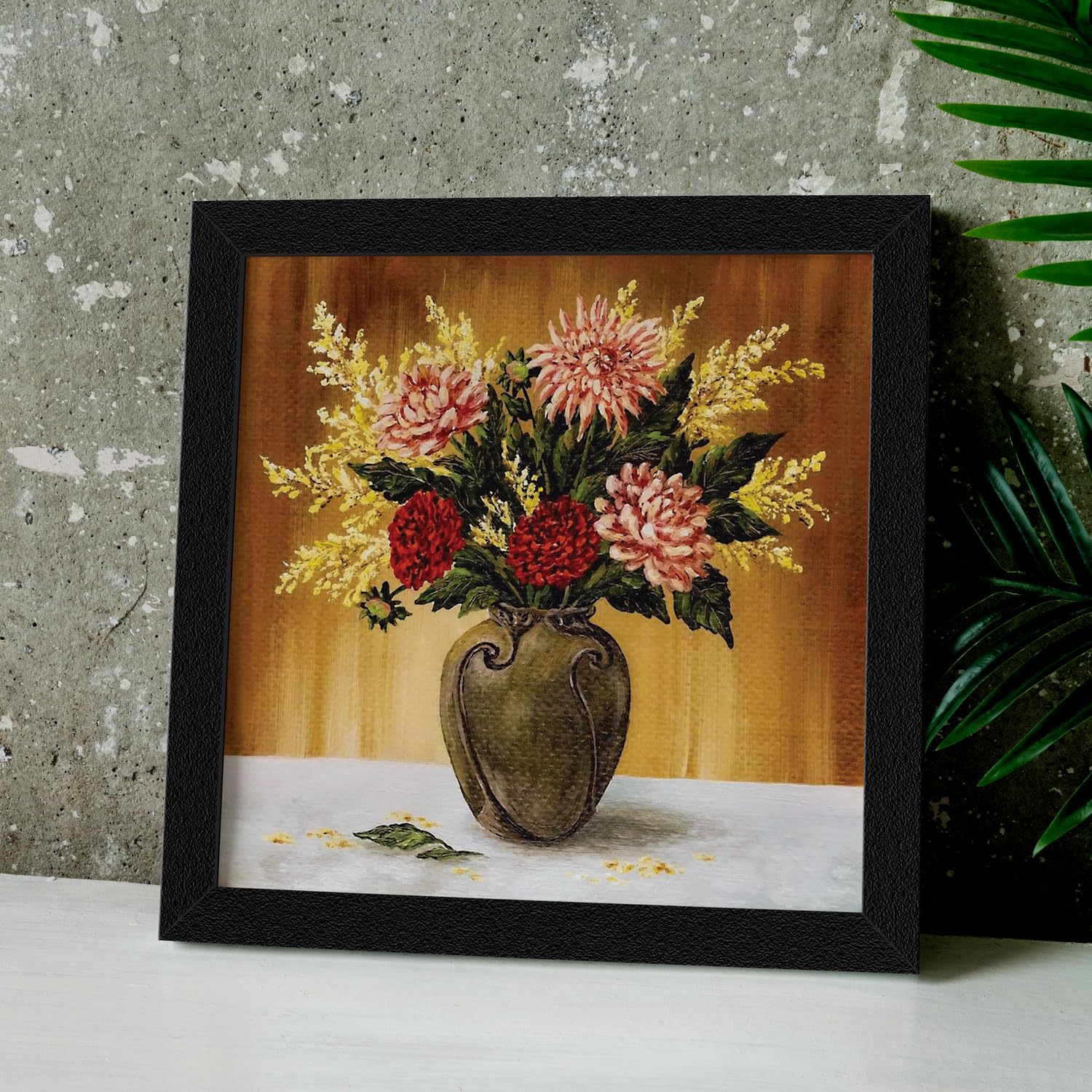 ArtX Paper Flower Wall Art Framed Painting, Wall Decor For Living
