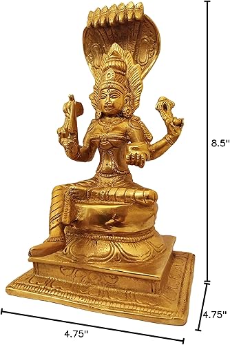 Miniatura 6 de GURU JEE Estatua de latón de la diosa india del sur Durga Mariamman sentada para Puja Mandir Regalos Decoración del hogar