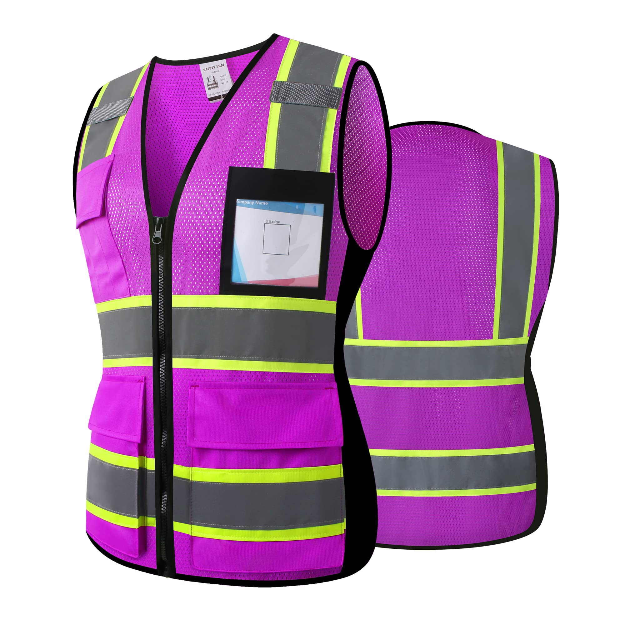 Safety Vest for Men Women Reflective Construction Vest Hi Vis ANSI Standard