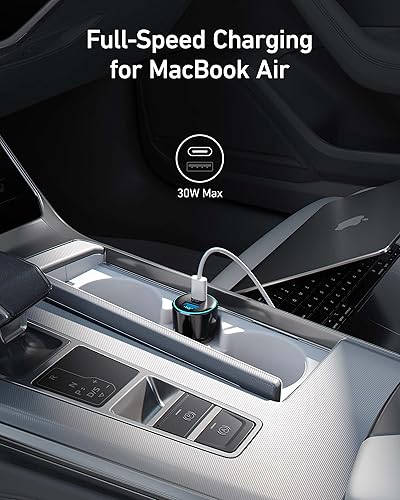 Miniatura 3 de Anker - Cargado USB C oara automóvil, PowerDrive Speed+2 PD con 1 PD y 1 PIQ, con alimentación para MacBook, Pixel, iPhone X/8/8 Plus, y PowerIQ 2.0