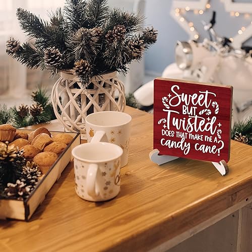 Miniatura 5 de Decoración navideña rústica de madera para escritorio, divertida temporada de invierno, vacaciones, decoraciones de Navidad para el hogar, granja,