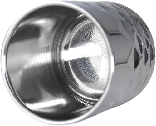 Miniatura 3 de Drinco - Vaso de acero inoxidable de 10 onzas, vaso aislado al vacío, vaso de whisky, vidrio de rocas, GULT (vaso de whisky de 10 onzas, diamante)