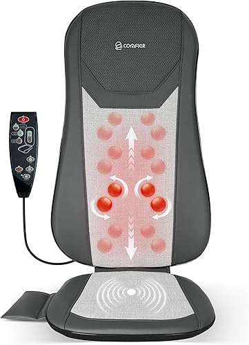Miniatura 10 de COMFIER Masajeador de Espalda para Dolor de Espalda Tejido Profundo Shiatsu 3D Masajeador de Cuello y Espalda con Calor y Vibración Masajeador
