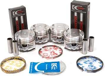 Evergreen PSBR4007B/0/0/0 Compatible With Acura Integra Honda ZC JDM 1.6 Liter P29 D16A1 Engine Piston Set Main Rod Bearings