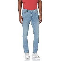 Amazon Essentials Jeans Skinny Elasticizzati Comodi – colori fuori produzione Uomo, Blu Chiaro, 29W ,  32L