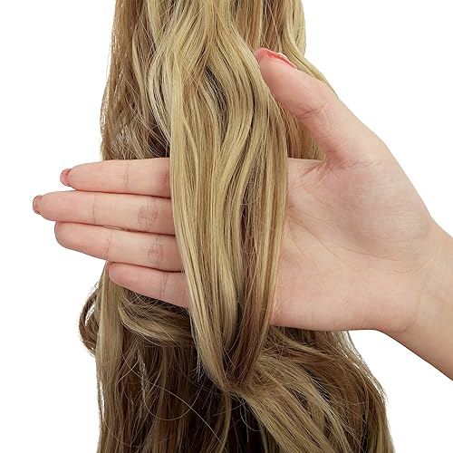 Miniatura 3 de OMGREAT Extensiones de cabello sintético con clip de garra, extensiones de cabello sintético de una pieza, extensiones rizadas de 18 pulgadas, negro