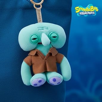 Fuggler SpongeBob 5-Inch Plush Keyring by ZURU, Funny Ugly Monster Bag Clip-on Stuffed Animal, Multiple Characters Available