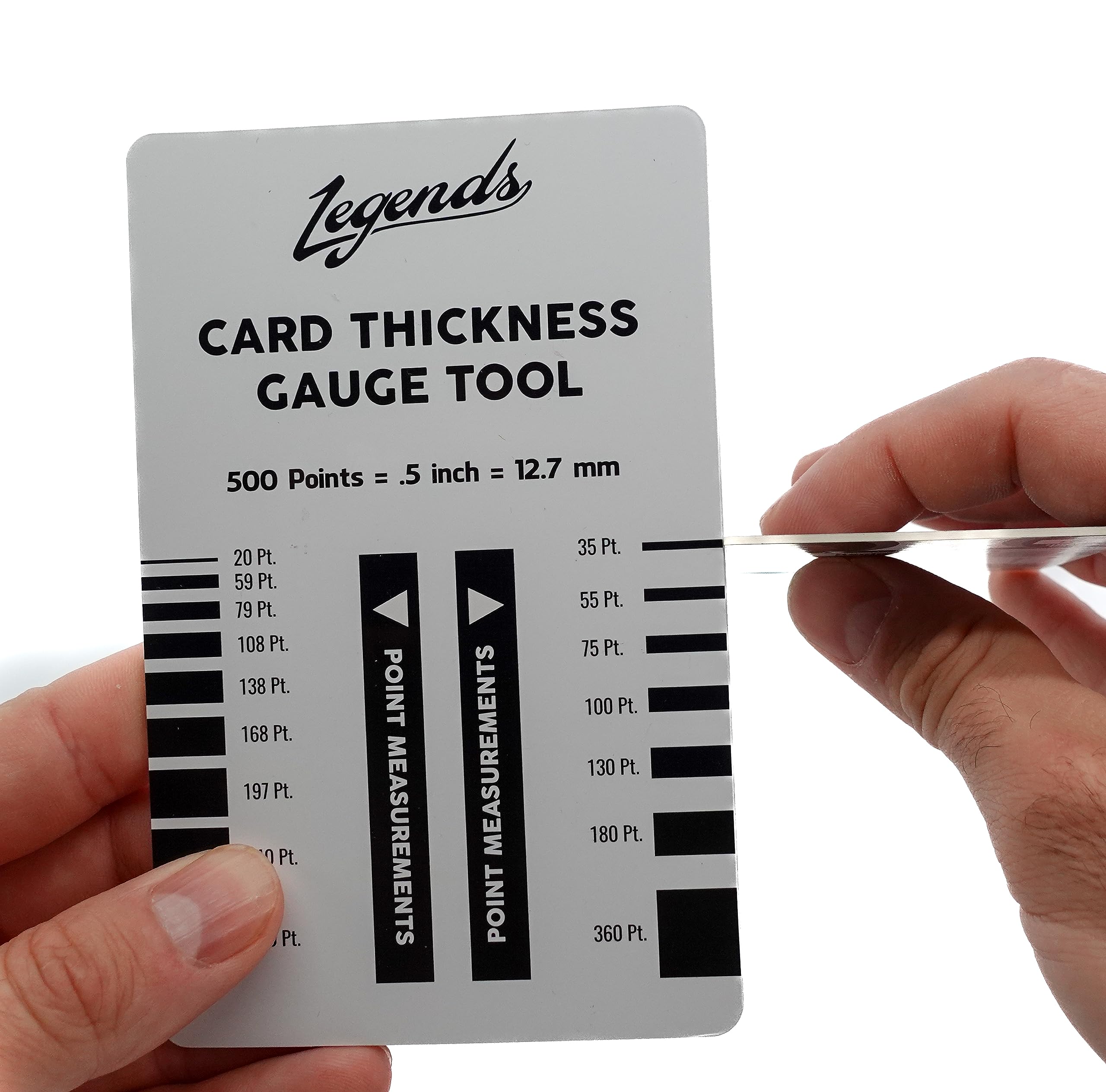 thickness of mtg card Envy Born Games Gauge Tool, Card Display & Storage Testing card thickness with a
