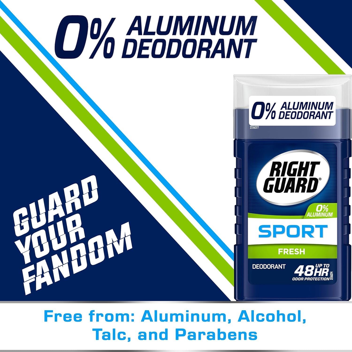 Right Guard Sport Aluminum-Free Deodorant Invisible Solid Stick, Fresh, 3 Ounce (Pack of 4) : Beauty & Personal Care