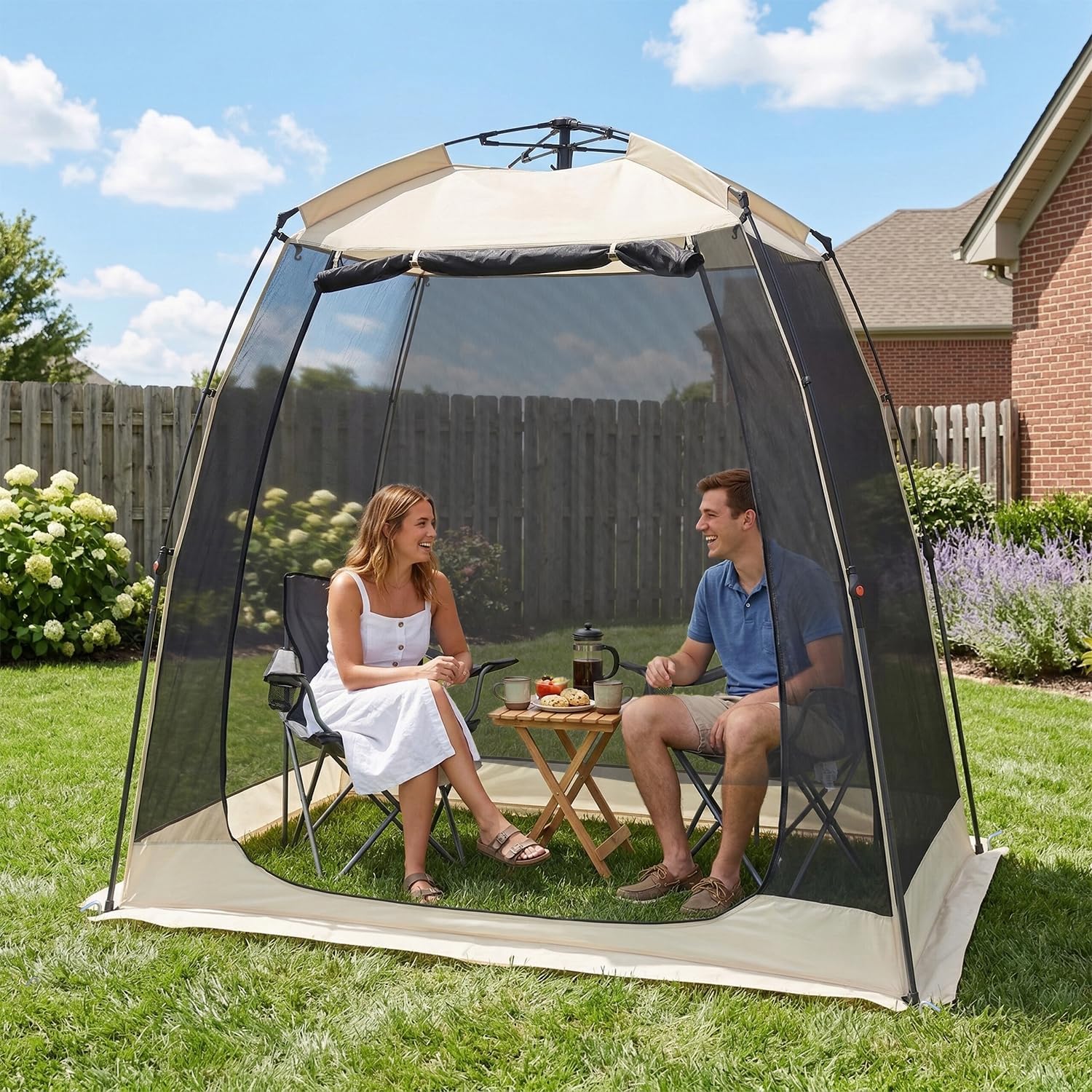 Alvantor® Screen House Gazebo, Pop Up Screen Tent, Instant Screen Room with Carry Bag, Outdoor Mosquito Tent Camping, Sun Shade Shelter for Patio, Garden, Backyard, Deck