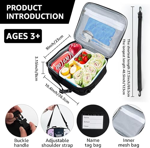 Miniatura 3 de Lonchera con aislamiento Bento para adolescentes y niños, lonchera reutilizable, gran capacidad, portátil, impermeable, a prueba de fugas, con