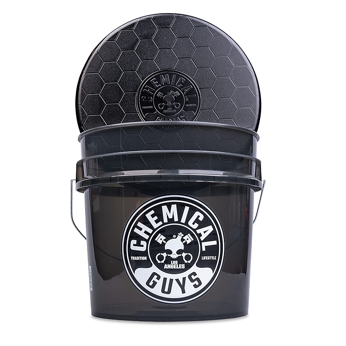 Chemical Guys Heavy Duty Smoked Obsidian Black Detailing Bucket and Lid