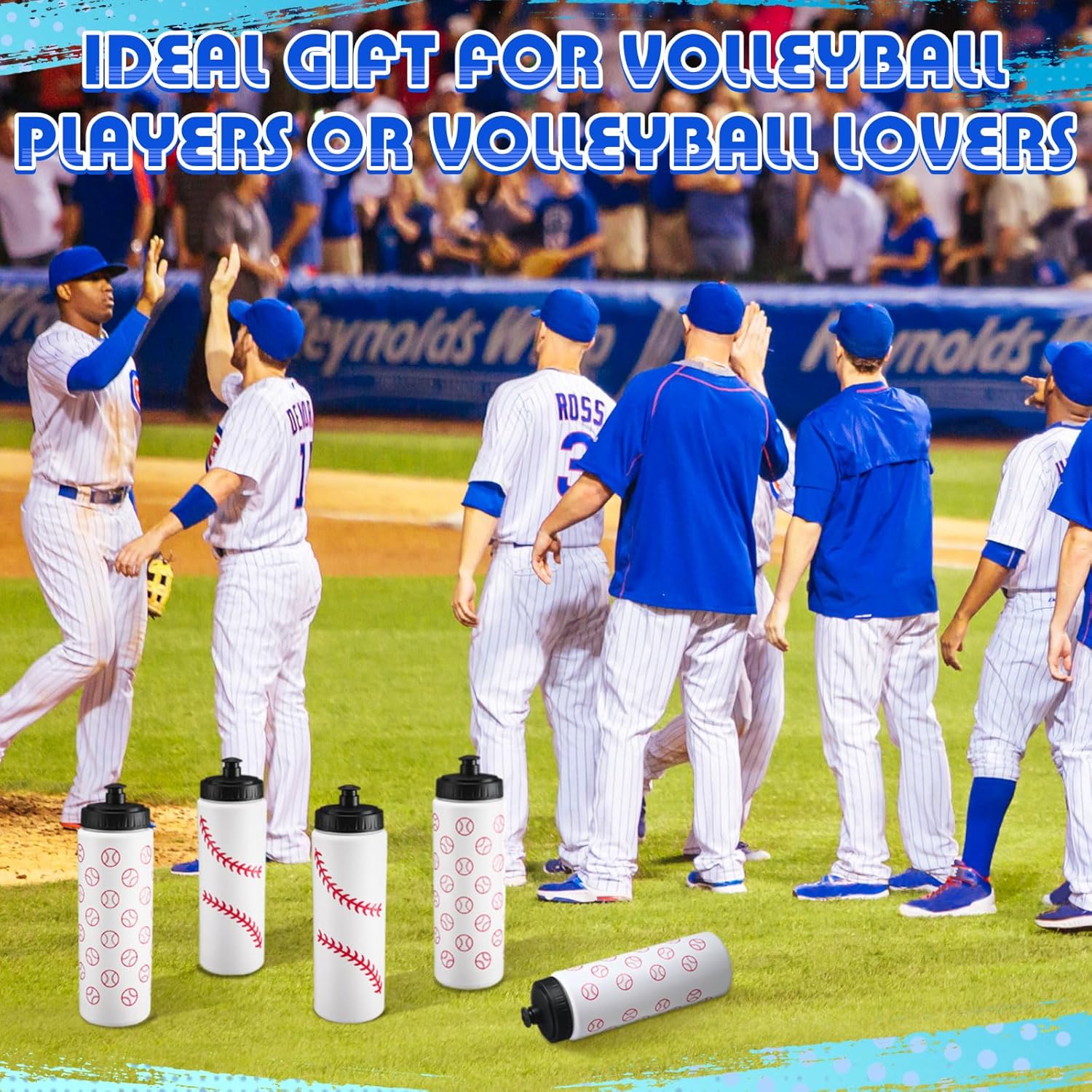 Water Bottle Bulk 20 oz Sports Ball Cup Accessories Reusable Sports Squeeze Water Bottle for Party Favor Players Lovers Team Gifts Gym for Most Bike Cage - Image 4