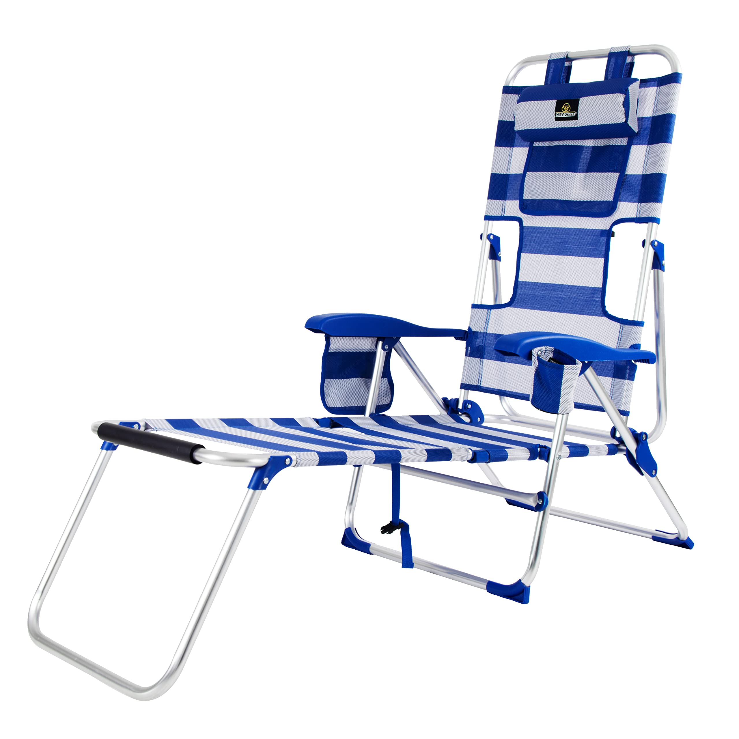 CREVICOSTA QUALITY MARK MARCAS DE CALIDAD - Masaje 12010 - Silla de Playa Tipo Masaje. Plegable y abatible, con reposabrazos y 9 Posiciones (Marinera)