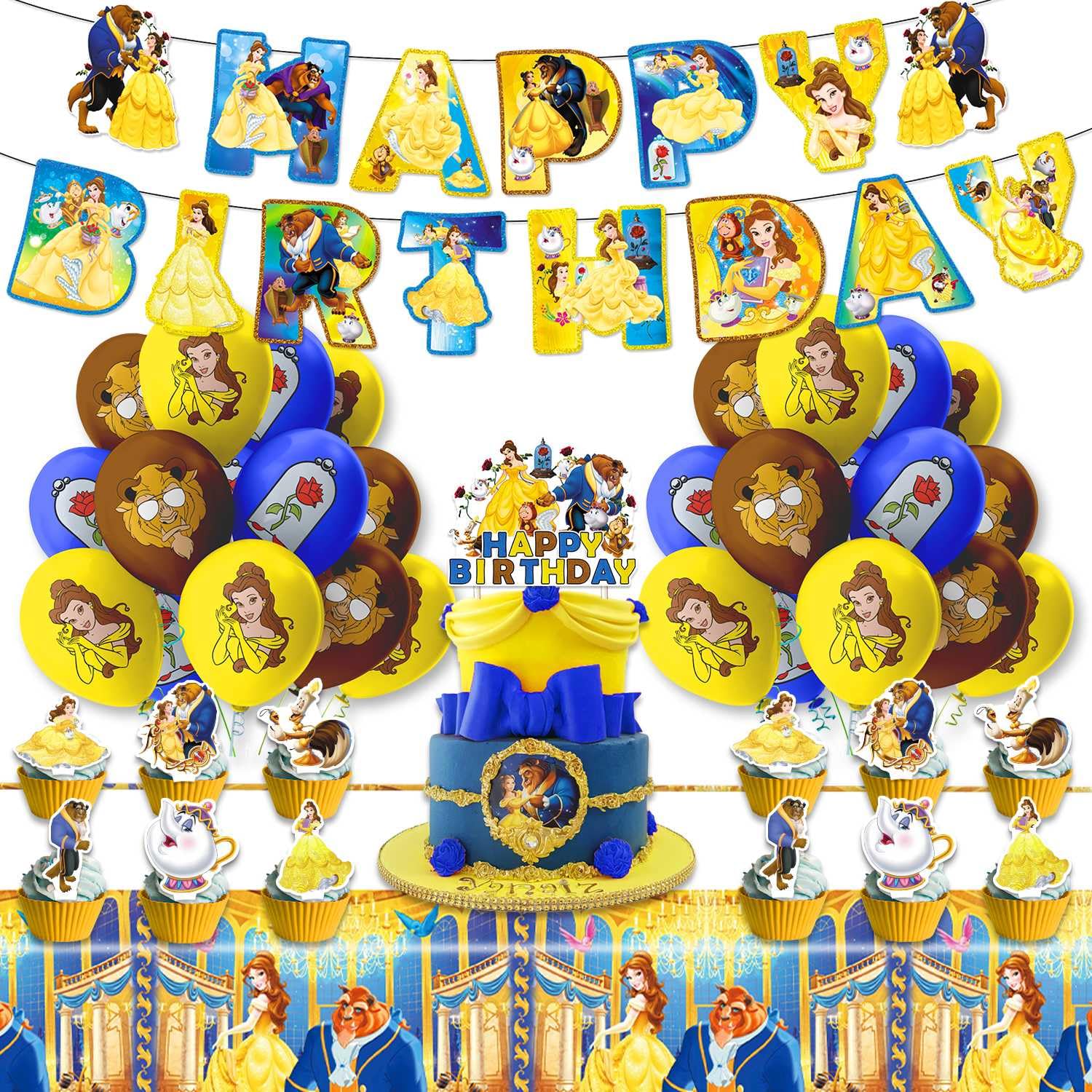 Amazon.co.jp: 美女と野獣 誕生日 飾り付け Beauty and- the