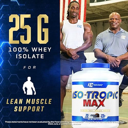 Miniatura 4 de Ronnie Coleman Signature Series Proteína aislada de suero en polvo, mezcla de batido preentrenamiento para masa muscular magra y recuperación