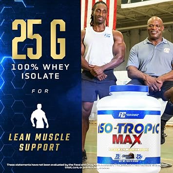 Ronnie Coleman 5lbs Chocolate Whey Isolate Protein Powder | 25g Protein with 75 Servings | German Chocolate Cake Pre Workout Powder for Men & Women, Low Sugar Supplement for Lean Muscle Support