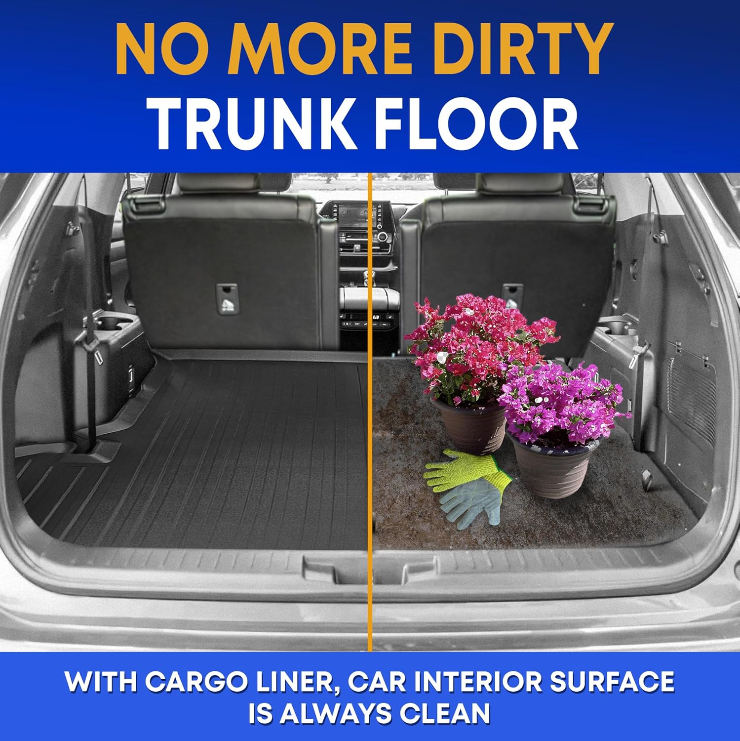 Premium Cargo Liner for Toyota Highlander L LE XLE XSE Limited 2020-2025 - 100% Protection - Custom Fit Car Trunk Mat - All-Season Black Cargo Mat - 3D Shaped Laser Measured Trunk Liners