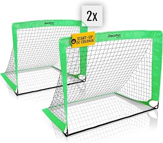 Set x 2 Porteria Futbol niños - Porterias de Futbol para niños Incluye práctica Bolsa para Transportar - [Versión con Postes Reforzados de Fibra de Vidrio]
