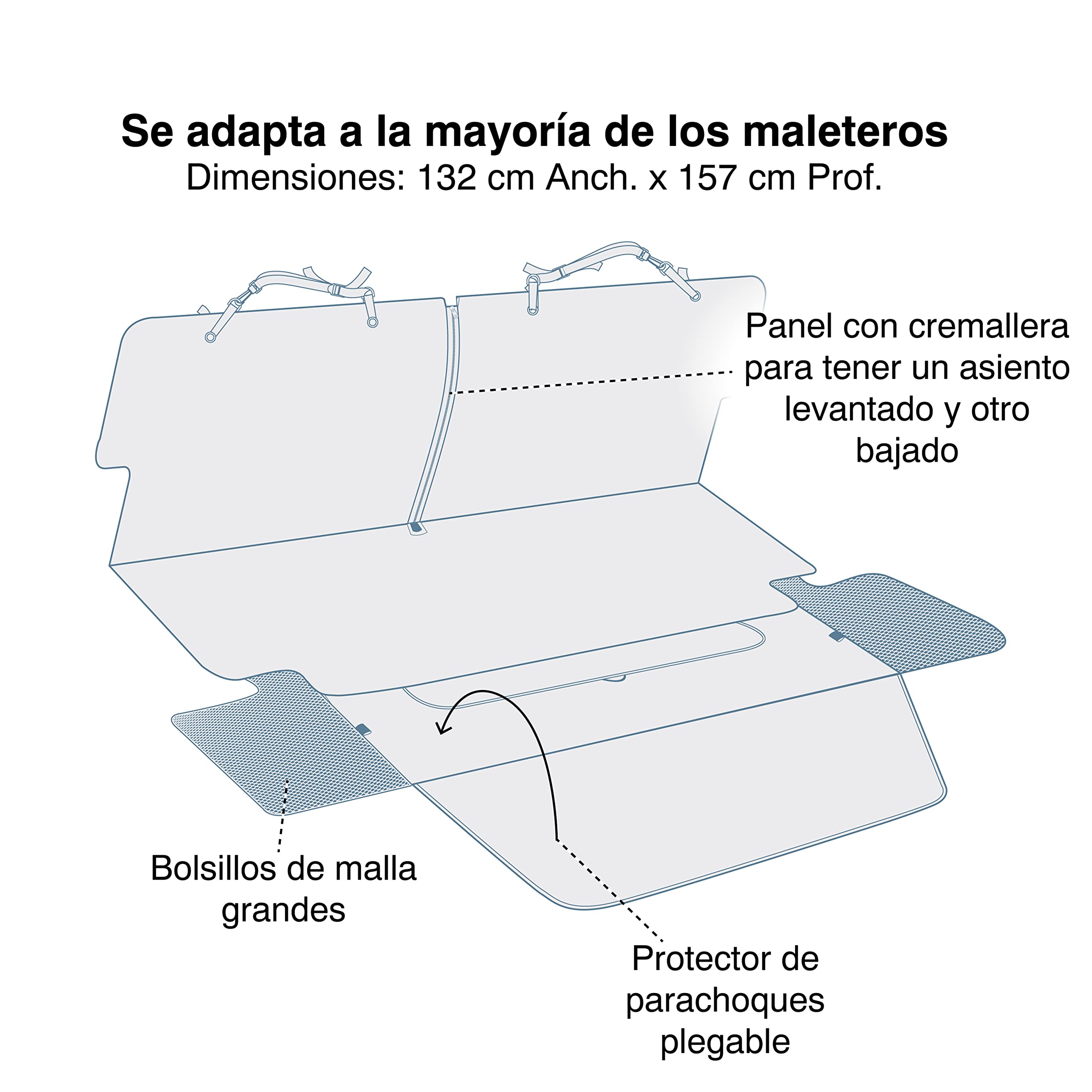Kurgo - Protector para Maletero Impermeable para Coche y SUV, Caqui