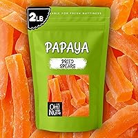 Vista 7 de Oh! Nuts Pelanzas de papaya secas Bolsa a granel de 2 libras para rebanadas de papaya deshidratadas para aperitivos y hornear, revestimiento