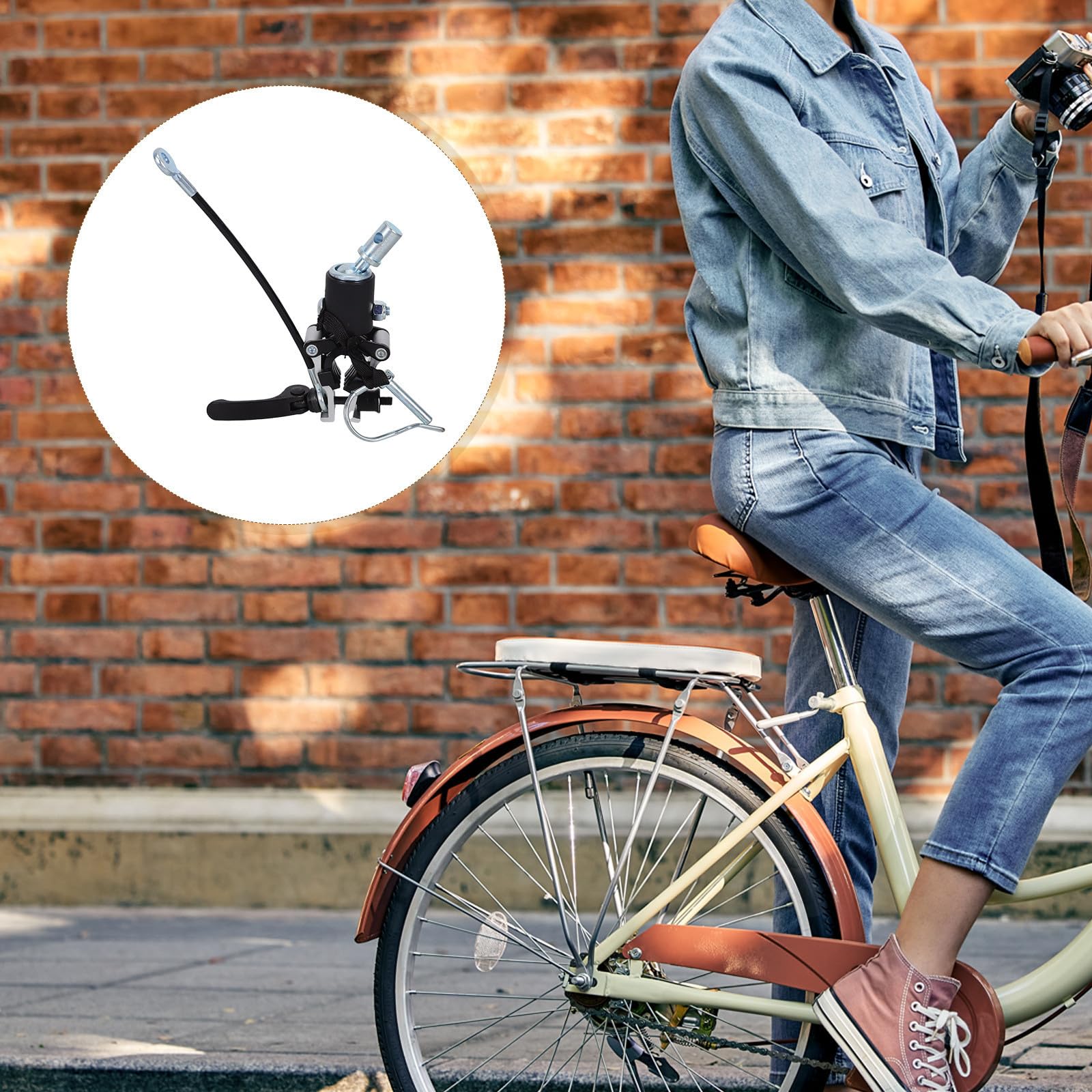 Fahrradkupplung aus Metall und Kunststoff mit Tragkraft für Anhänger zur Befestigung von Fahrrädern beim Outdoor Cycling und Transport von Haustieren und Lasten