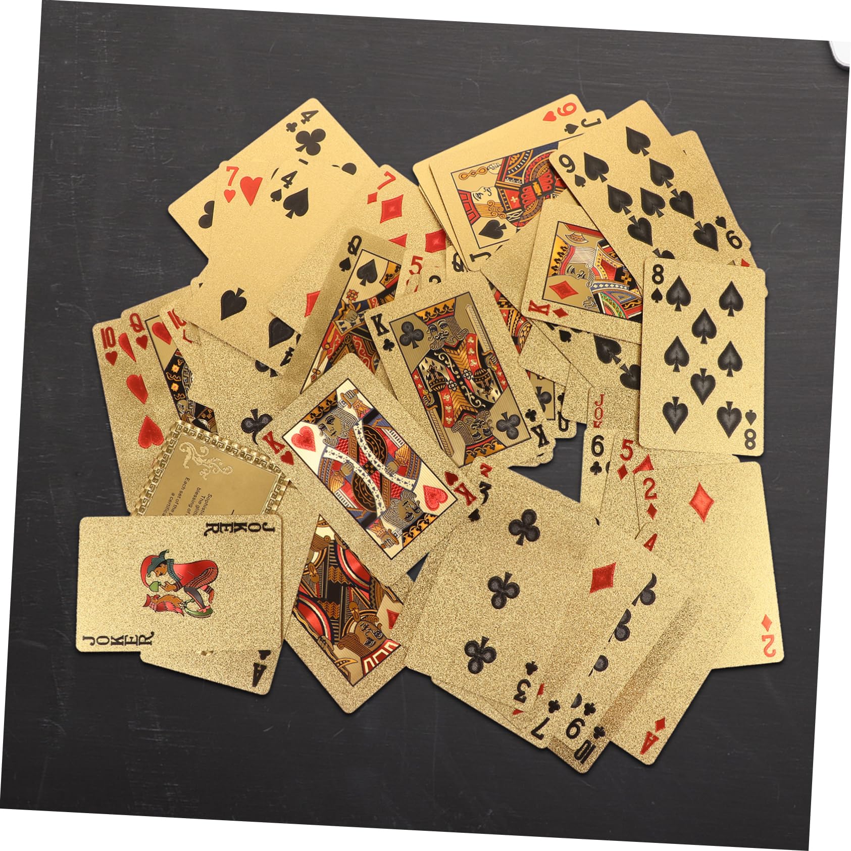 ibasenice 4confezioni Carte Da Poker Placcate Oro Resistenti All Di Giochi Per Feste e Intrattenimento Per Tavoli Da Poker e Attività Sociali